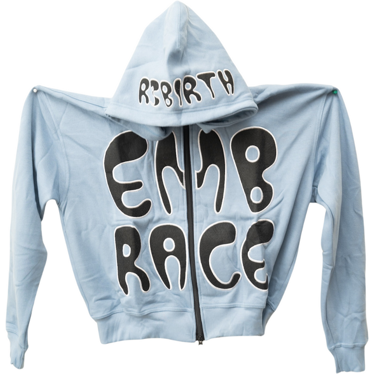 R3birth University Blue ( Embrace ) Zip Up Hoodie