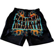 R3Birth Summer Mesh Shorts ( Black Flames)