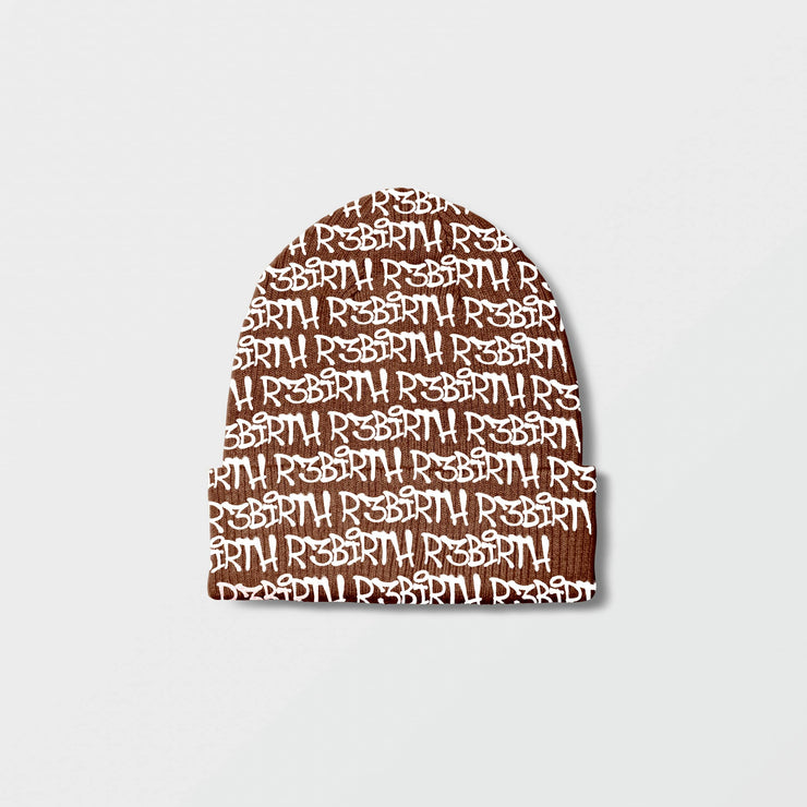 R3BIRTH BROWN BEANIE