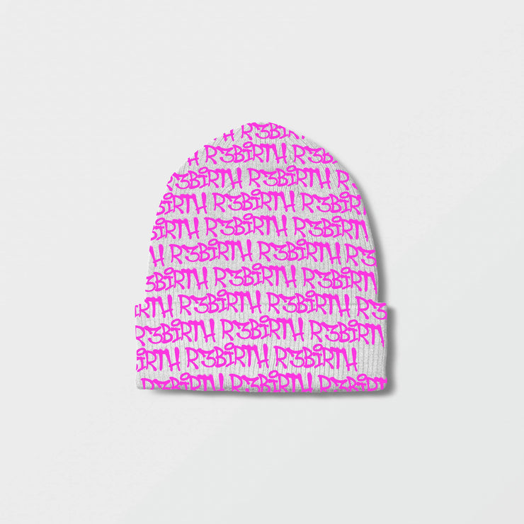 R3BIRTH WHITE BEANIE