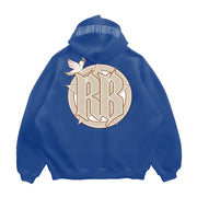 REBIRTH  "UTOPIA " BLUE HOODIE"