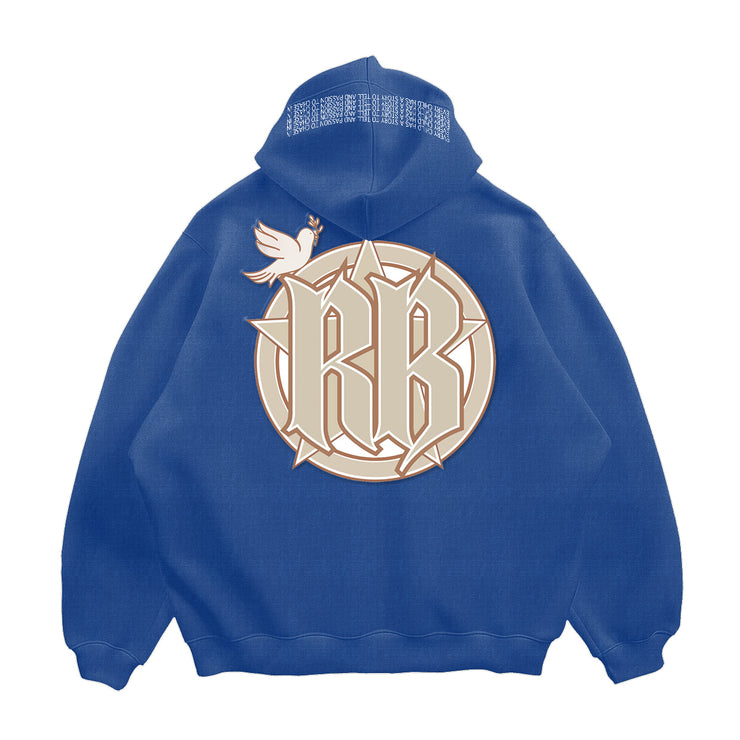 REBIRTH  "UTOPIA " BLUE HOODIE"