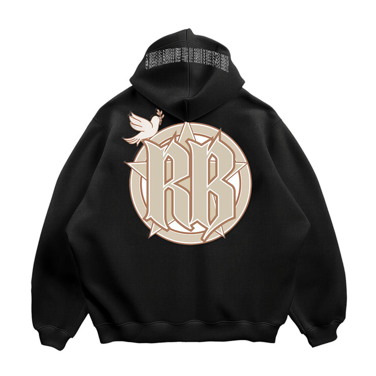 REBIRTH"UTOPIA" BLACK HOODIE