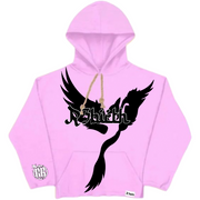 R3Birth pink signature hoodie with a design that shows "R3Birth logo"